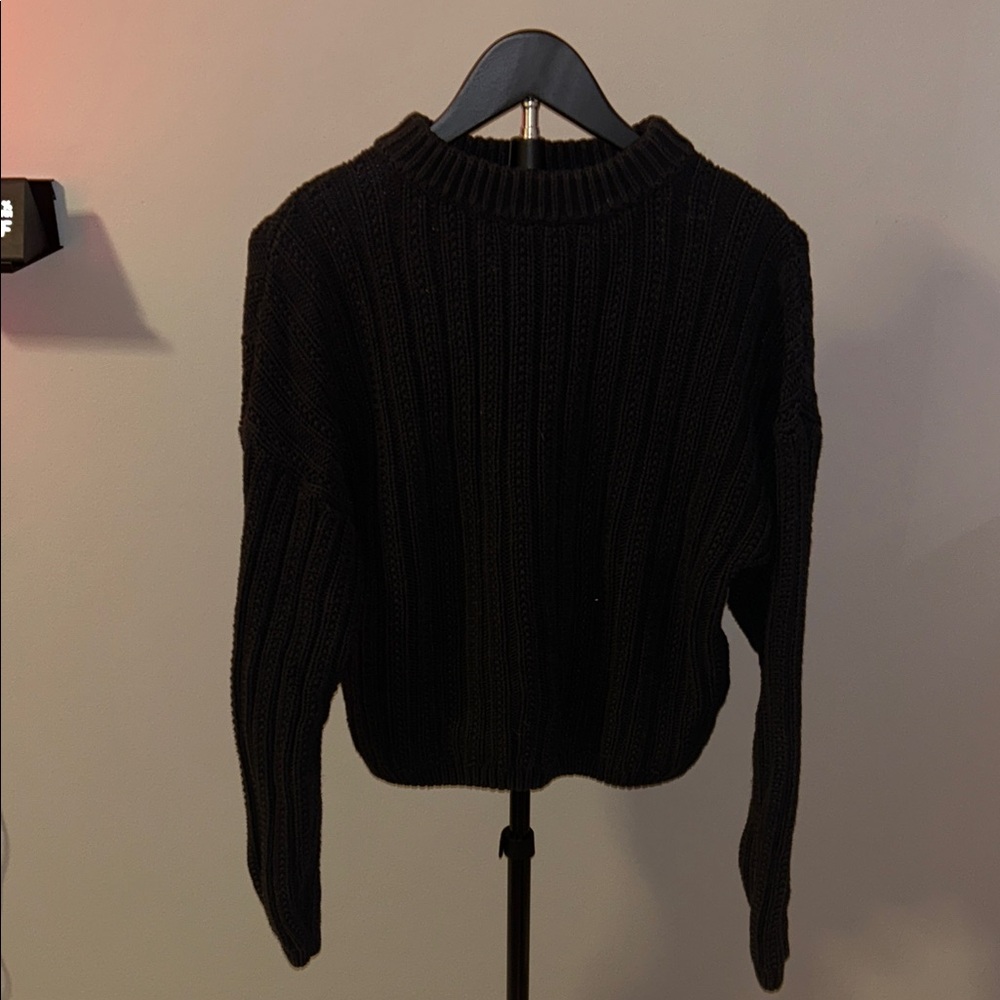Universal Thread Black Ribbed Sweater - image 1